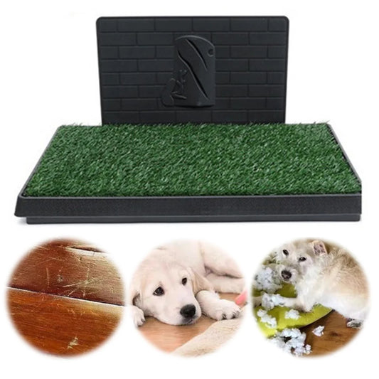Training Pads with Pee Baffle Reusable Artificial Grass Training Pads Puppy Turf Grass Pad Ideal for Small and Medium Dogs