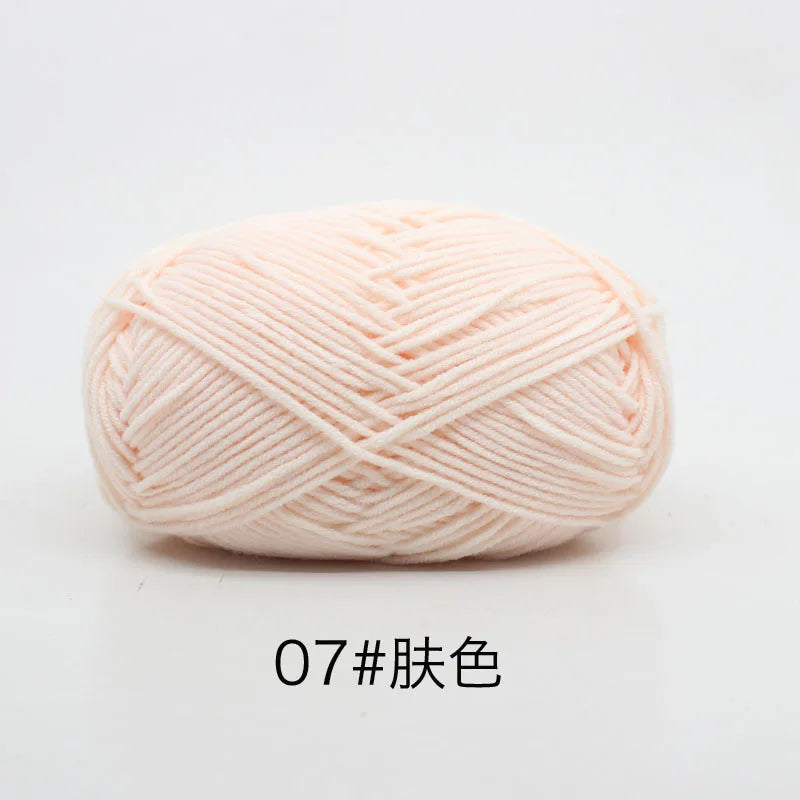 Milk Cotton 4 Ply Yarn For Crochet And Knitting Crafts