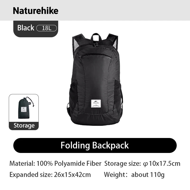 Naturehike Ultralight Folding Backpack Waterproof For Outdoor Use