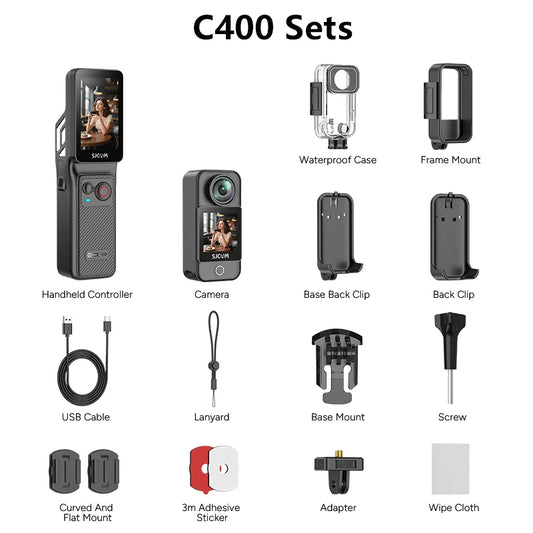 Sjcam C400 4K Pocket Camcorder With Image Stabilization Live Streaming