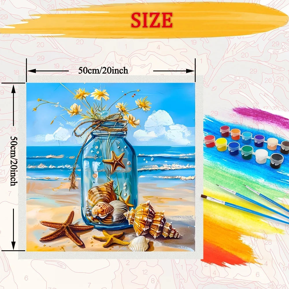 Starfish Paint By Numbers Kit For Adults Home Decor Gift