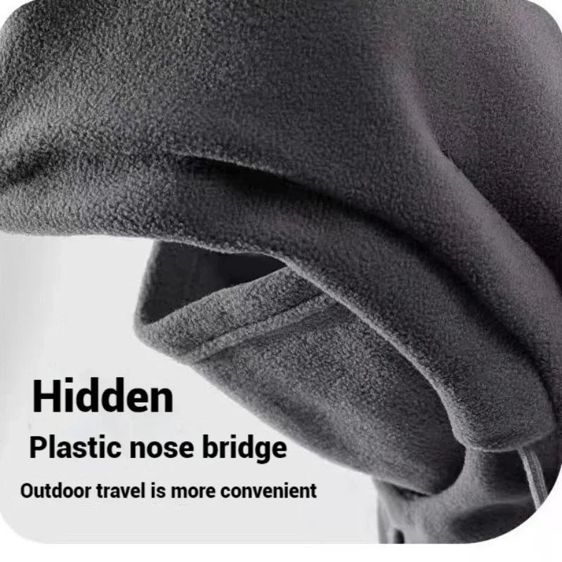 Winter Windproof 3-In-1 Balaclava Hat With Mask And Neck Warmer