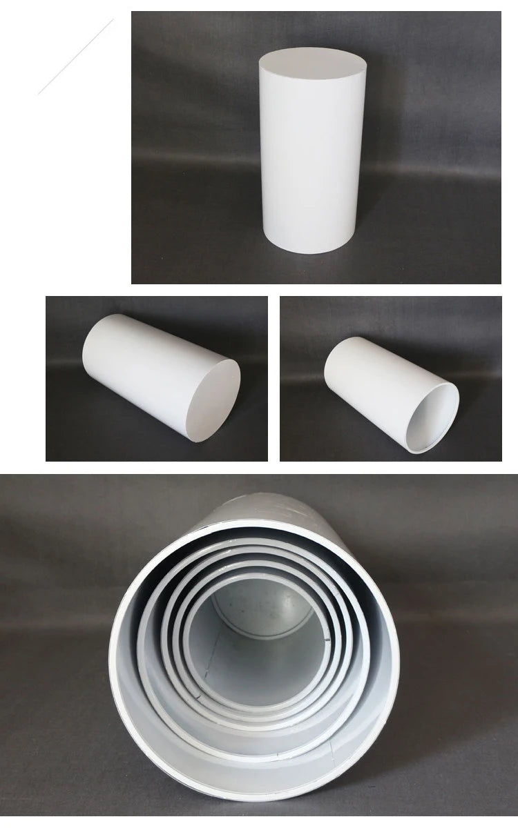 Iron Cylinder Circular Wedding Column Pedestal For Flower Stand And Cake Display