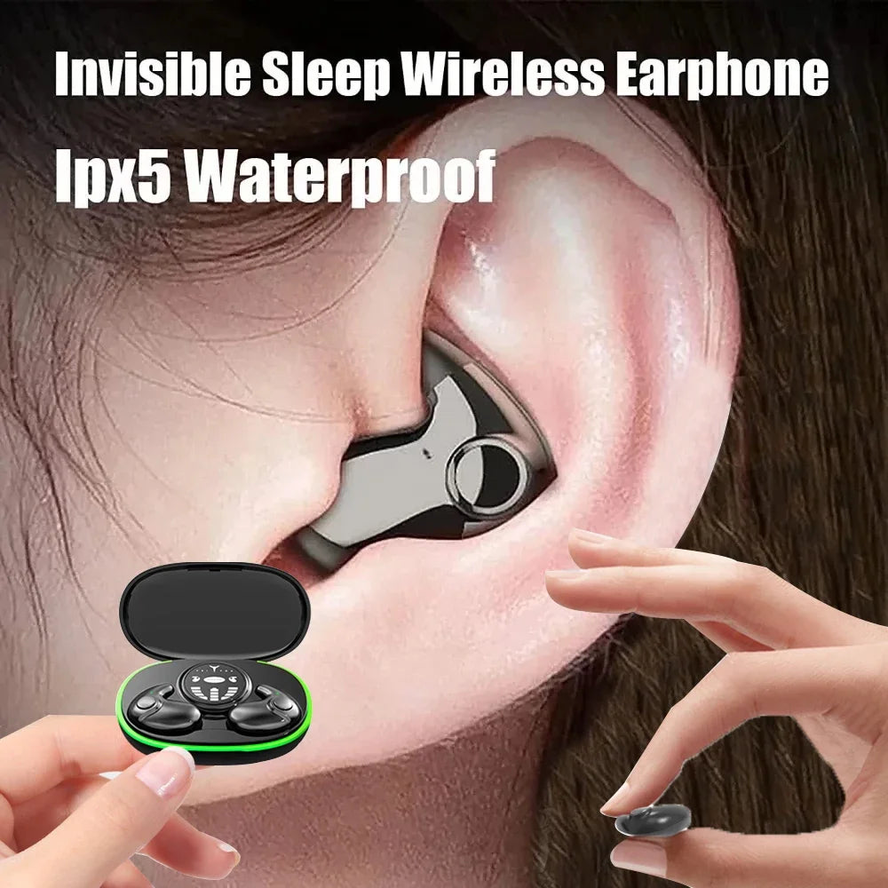 SHUKE Invisible Sleep Earphones Wireless Bluetooth Earbuds 5.3 Noise Reduction
