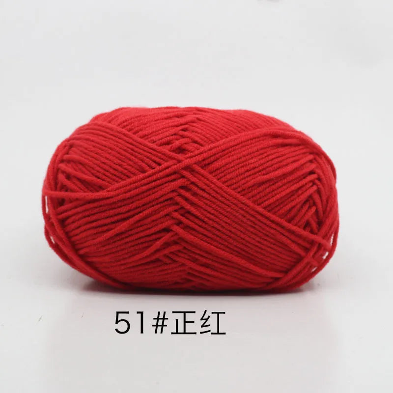 Milk Cotton 4 Ply Yarn For Crochet And Knitting Crafts