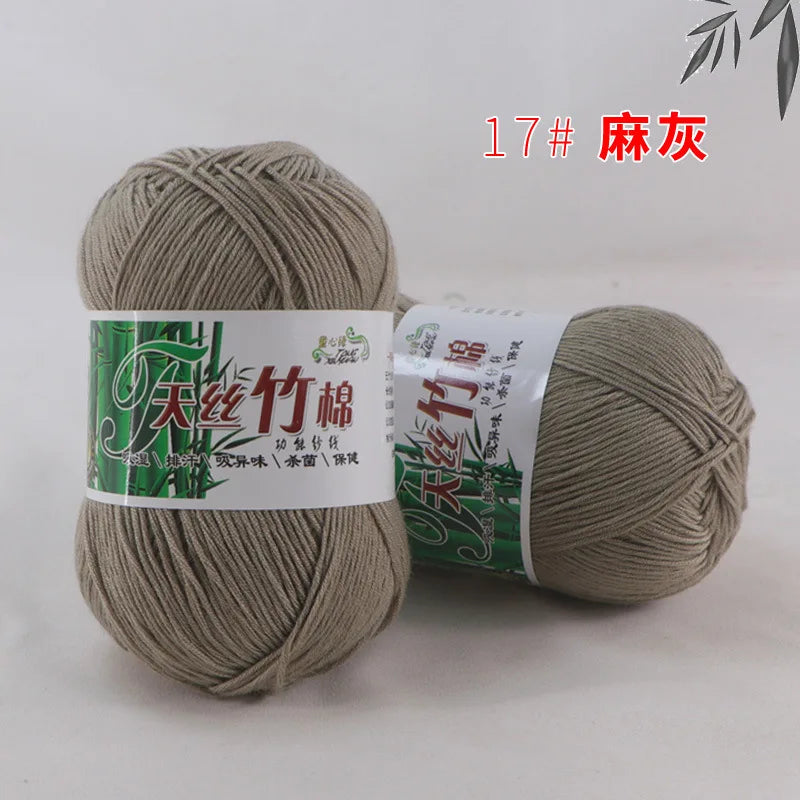 Cotton Bamboo Blend Yarn Hand Knitting Crochet DIY Sweater Dolls