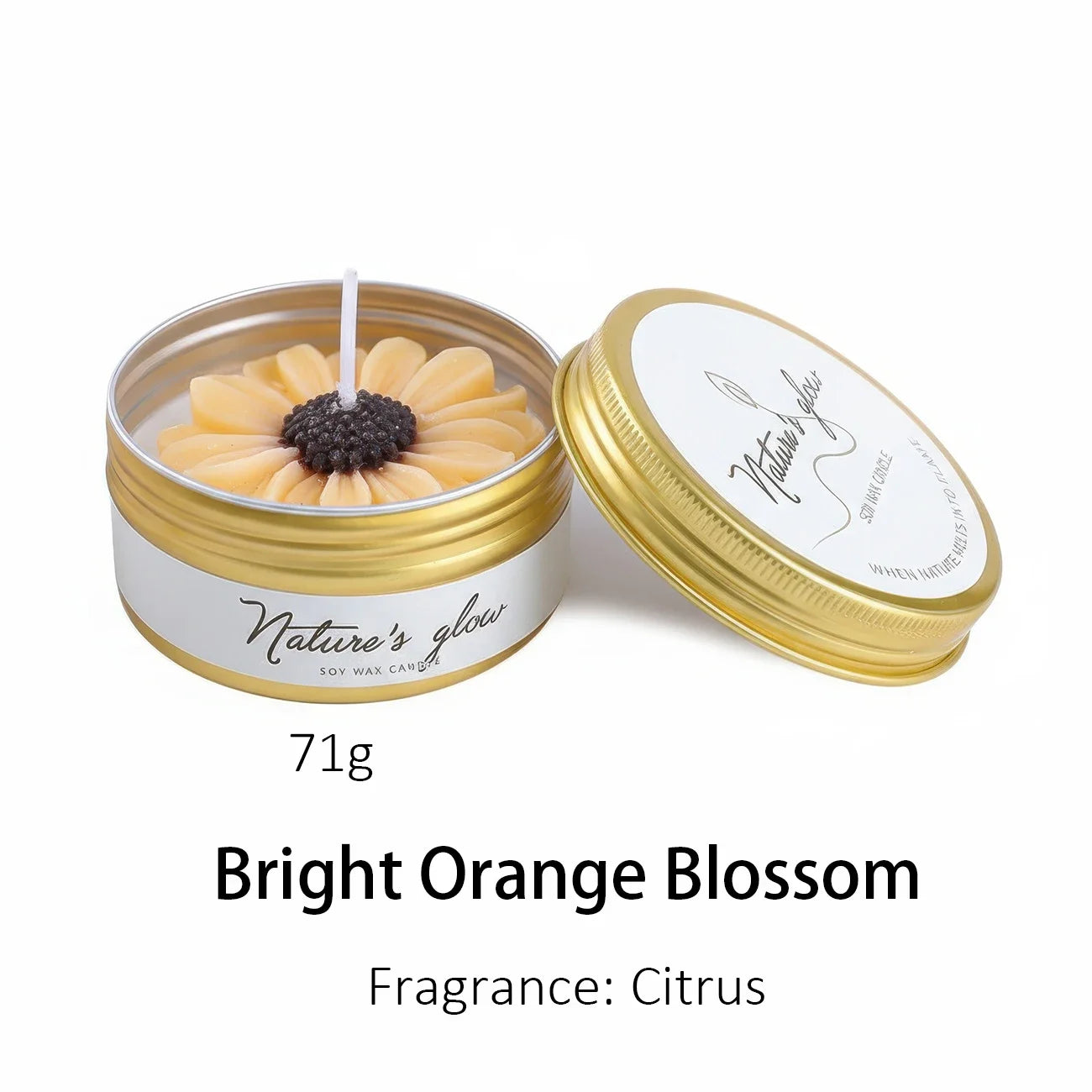 Chamomile Scented Soy Wax Candle Tin For Bedroom Decor
