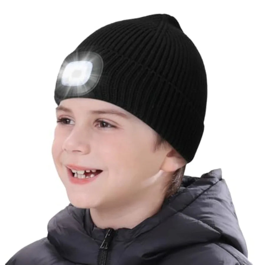 MELASA USB Rechargeable LED Beanie With Hands Free Light