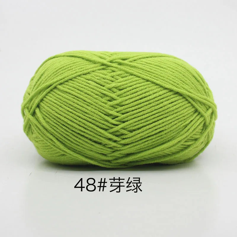 Milk Cotton 4 Ply Yarn For Crochet And Knitting Crafts