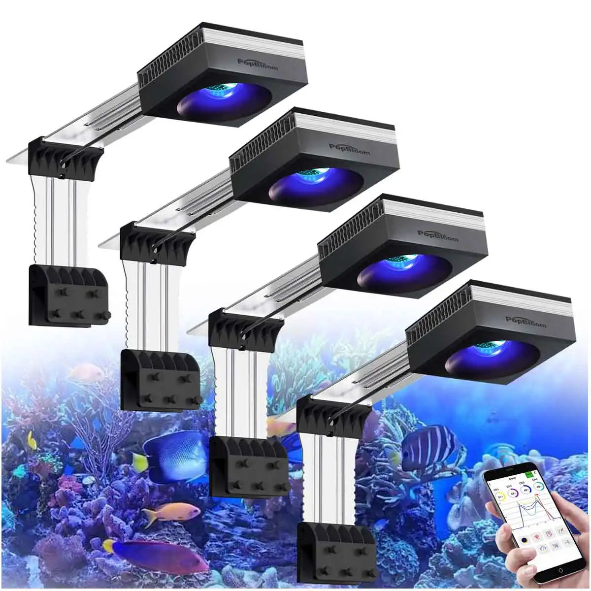 PopBloom RL90 WiFi Reef Aquarium Light 100W LED