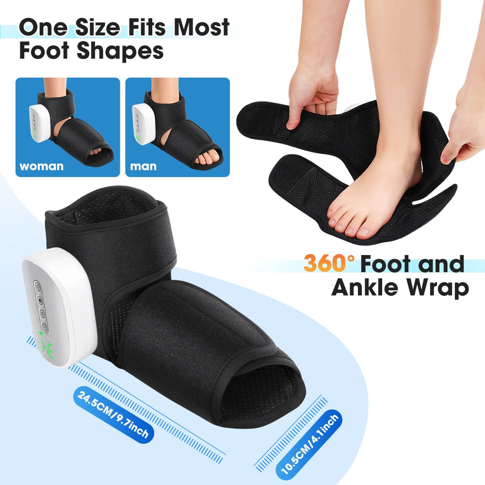 Moajaza Wireless Air Pressure Ankle Massager With Heating And Compression