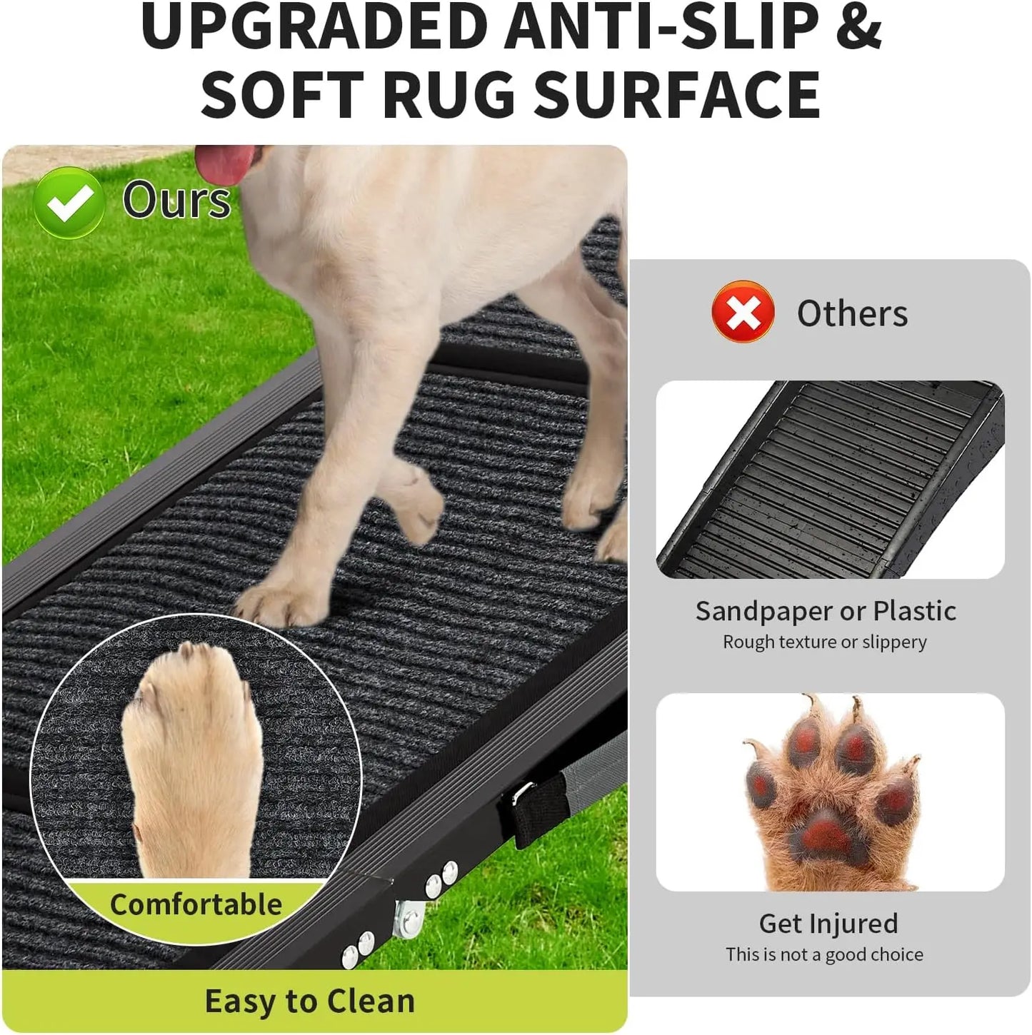 HiMISSDog Dog Ramp for Car Folding Pet Steps