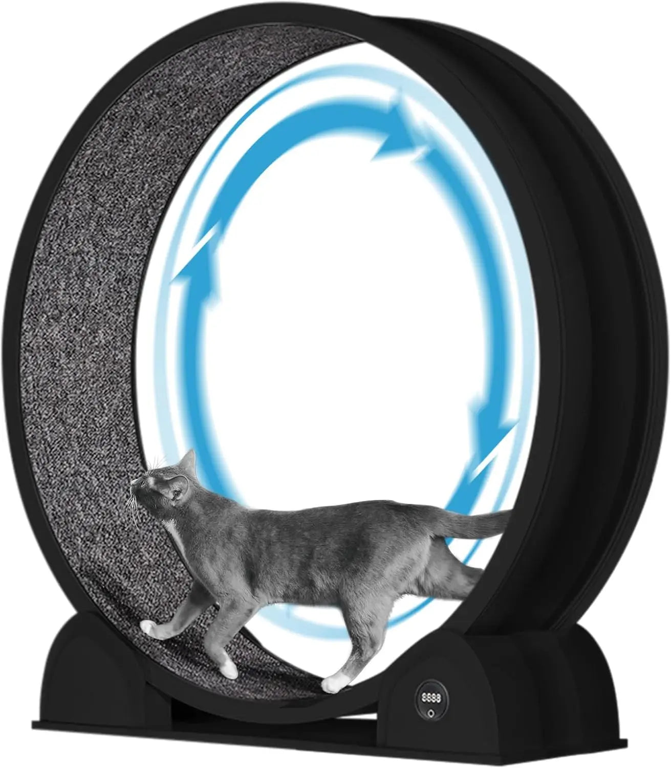 HiMISS Cat Exercise Wheel For Indoor Cats Quiet Pedometer Treadmill