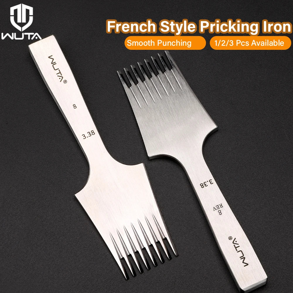 WUTA French Style Leather Pricking Iron Chisel Tool For Leathercraft