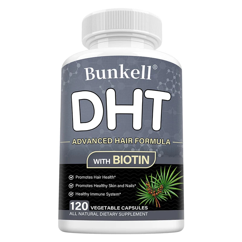 Bunkell DHT Blocker With BiotinSupplementComplex For PremiumQualityFormula Hair Skin Nails