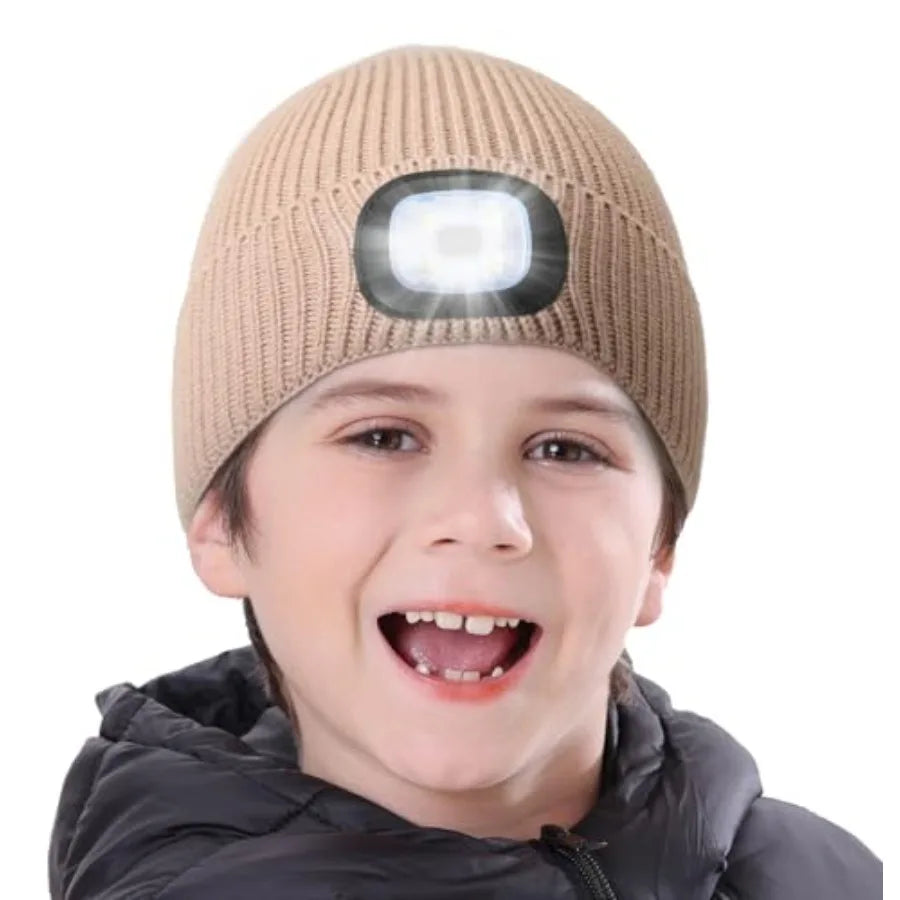 MELASA USB Rechargeable LED Beanie With Hands Free Light