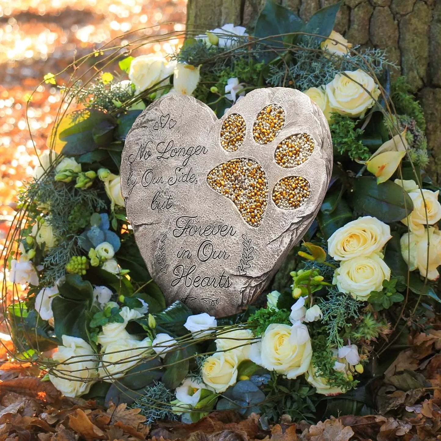 Dog Memorial Stone Rainbow Bridge Pet Loss Keepsake Ornament