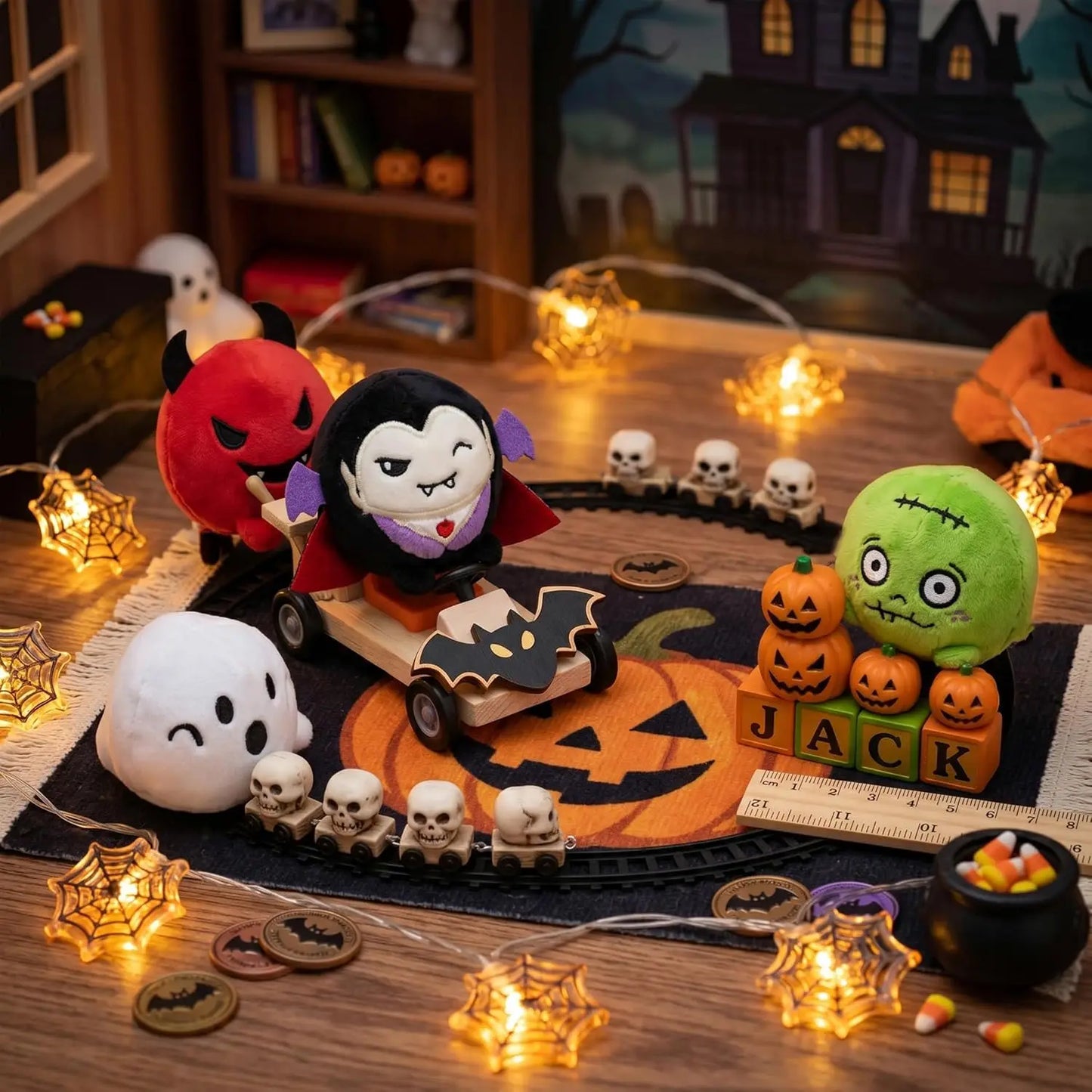 Joyfy Plush Halloween Bouncy Balls Quiet Toy For Party Favor
