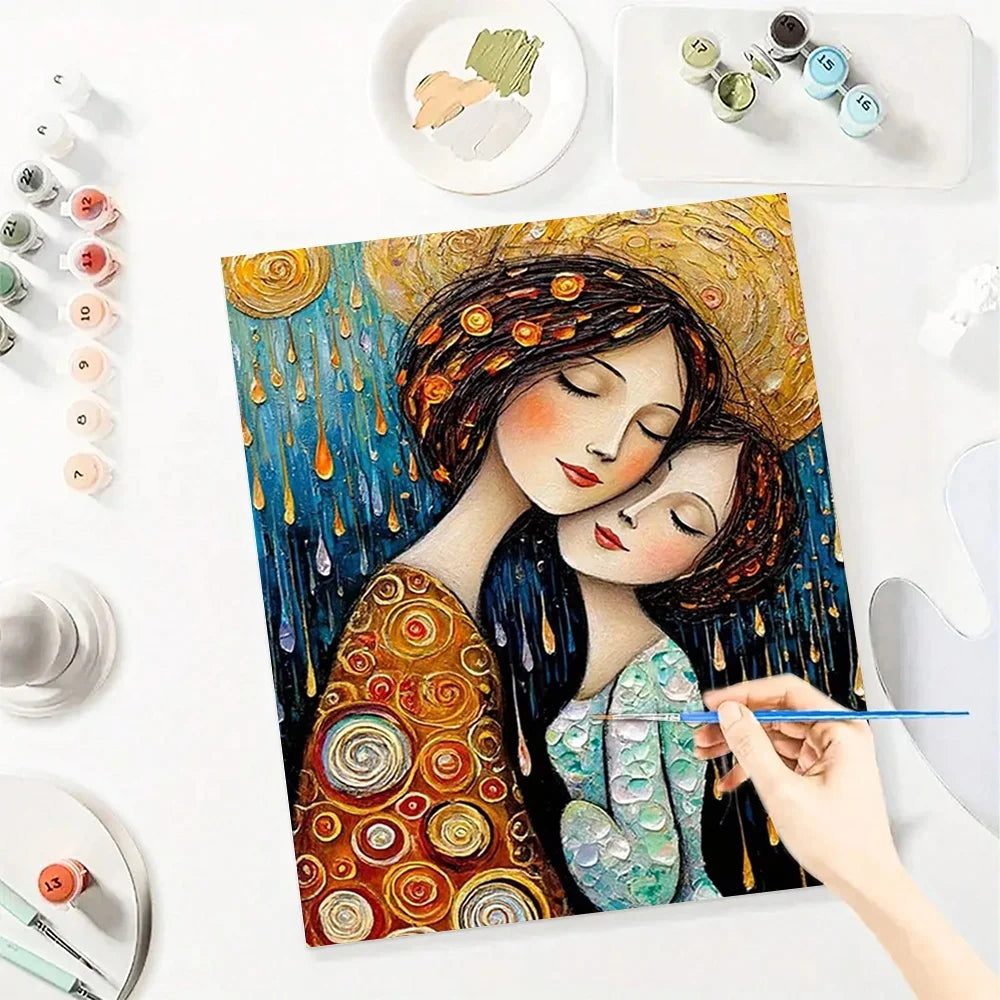 Cartoon Woman Paint By Numbers Kit On Canvas For Adults Valentines Gift Decor