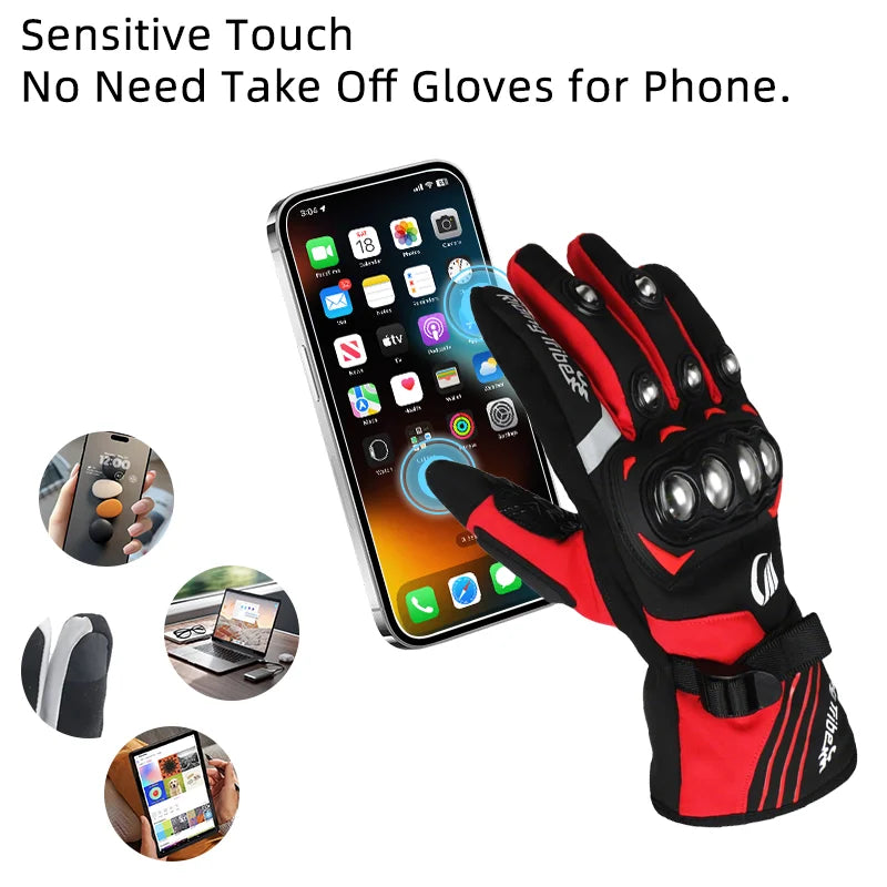 Winter Motorcycle Gloves for Riding Cycling Skiing and Outdoor Sports