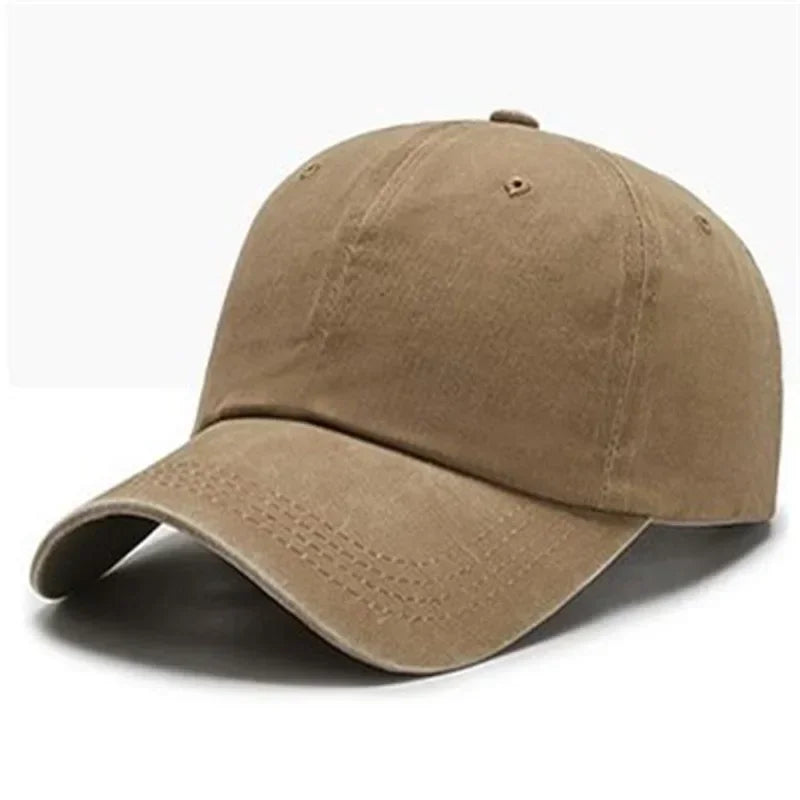 Arthmix Solid Washed Denim Baseball Cap Unisex Cotton Sun Protection Hat