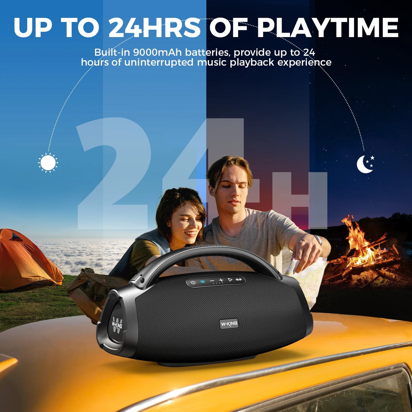 W-King X20 Portable Bluetooth Speaker 200W Waterproof Outdoor Deep Bass