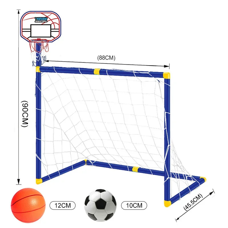 Kmoist 2 In 1 Sports Toy Basketball And Football Goal