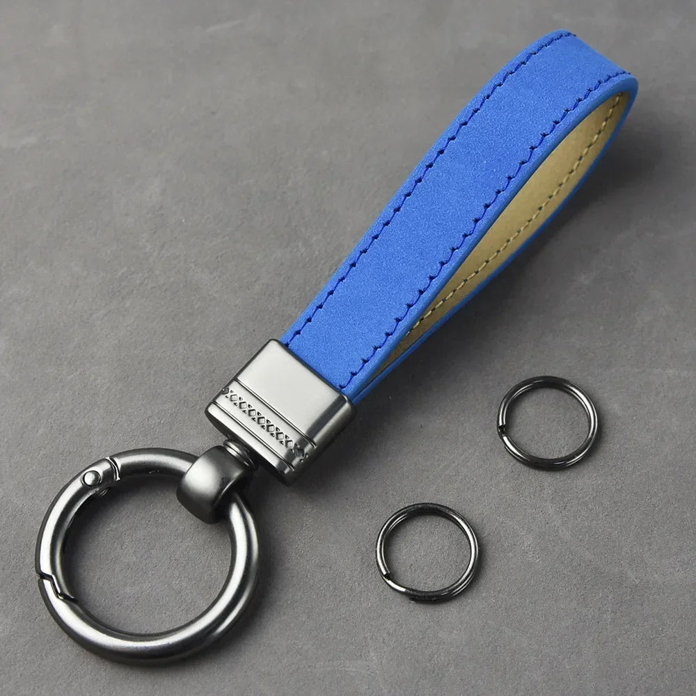 Omuda PremiumGrade GenuineLeather CarKey Chain With ExtraDurable BuckleRing Premium Protection