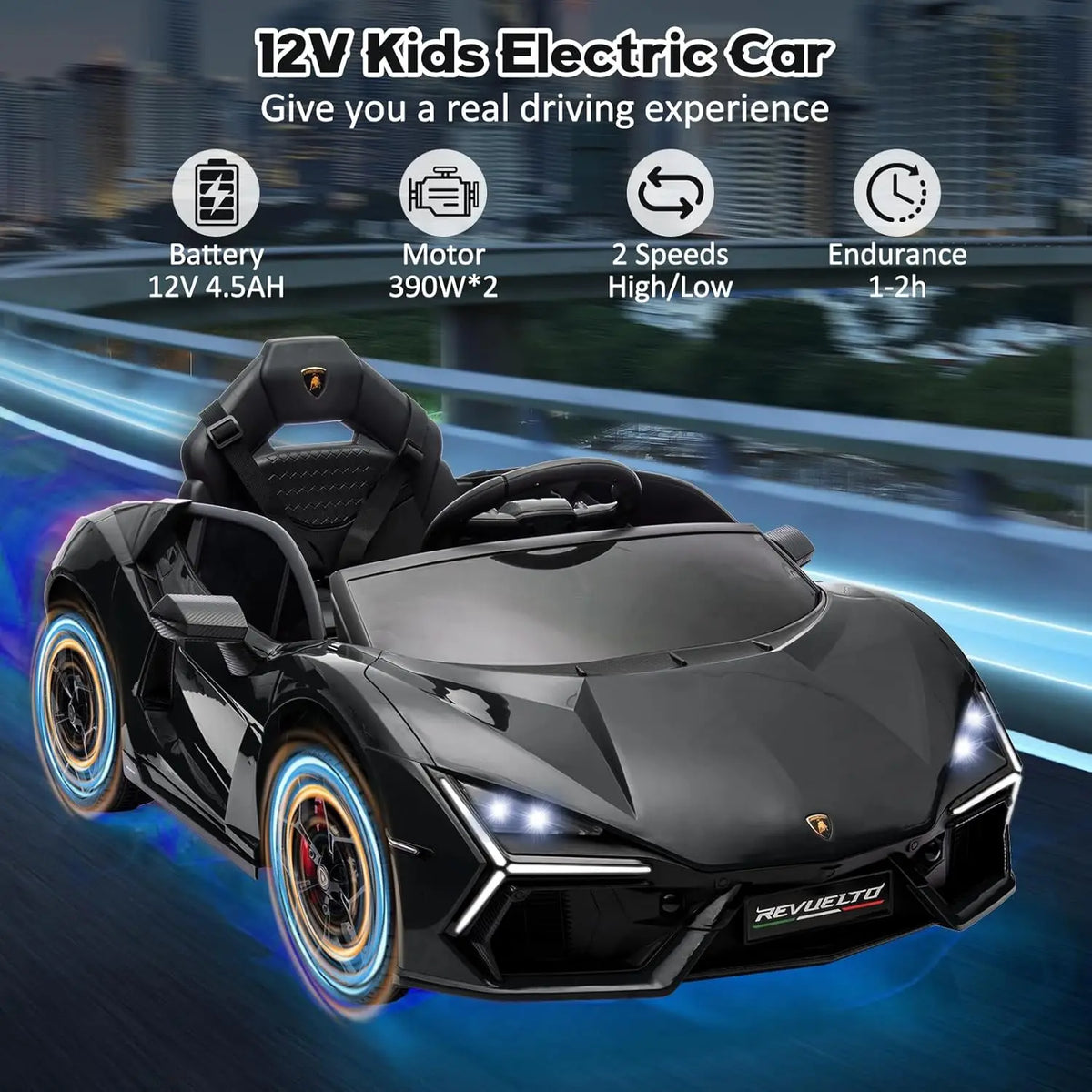 HiMISS Kids Remote Control Electric Ride On Car With Bluetooth