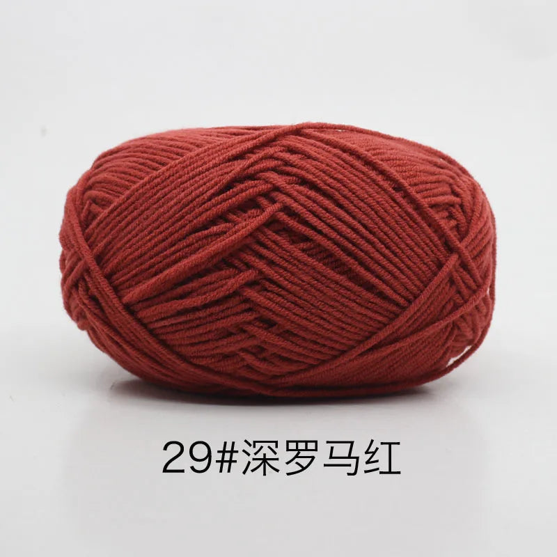 Milk Cotton 4 Ply Yarn For Crochet And Knitting Crafts