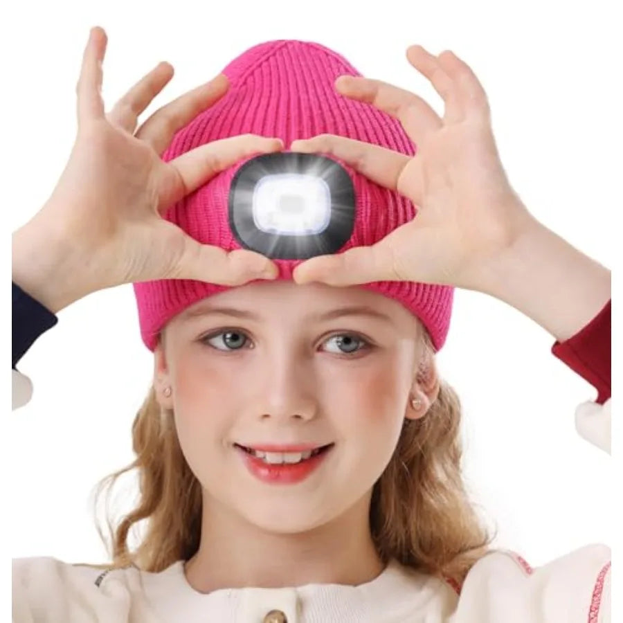 MELASA USB Rechargeable LED Beanie With Hands Free Light