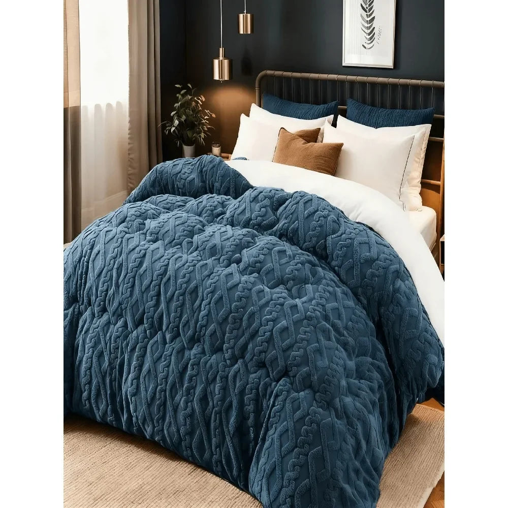 Luxurious Taffeta Plush All Seasons Blanket Hundred Percent Acrylic Jacquard