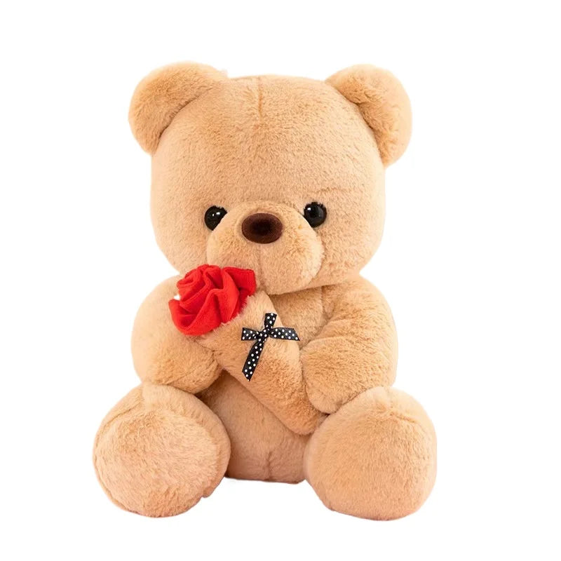 Rose Bear Plush Toy Romantic Gift For Girlfriend Valentines Day