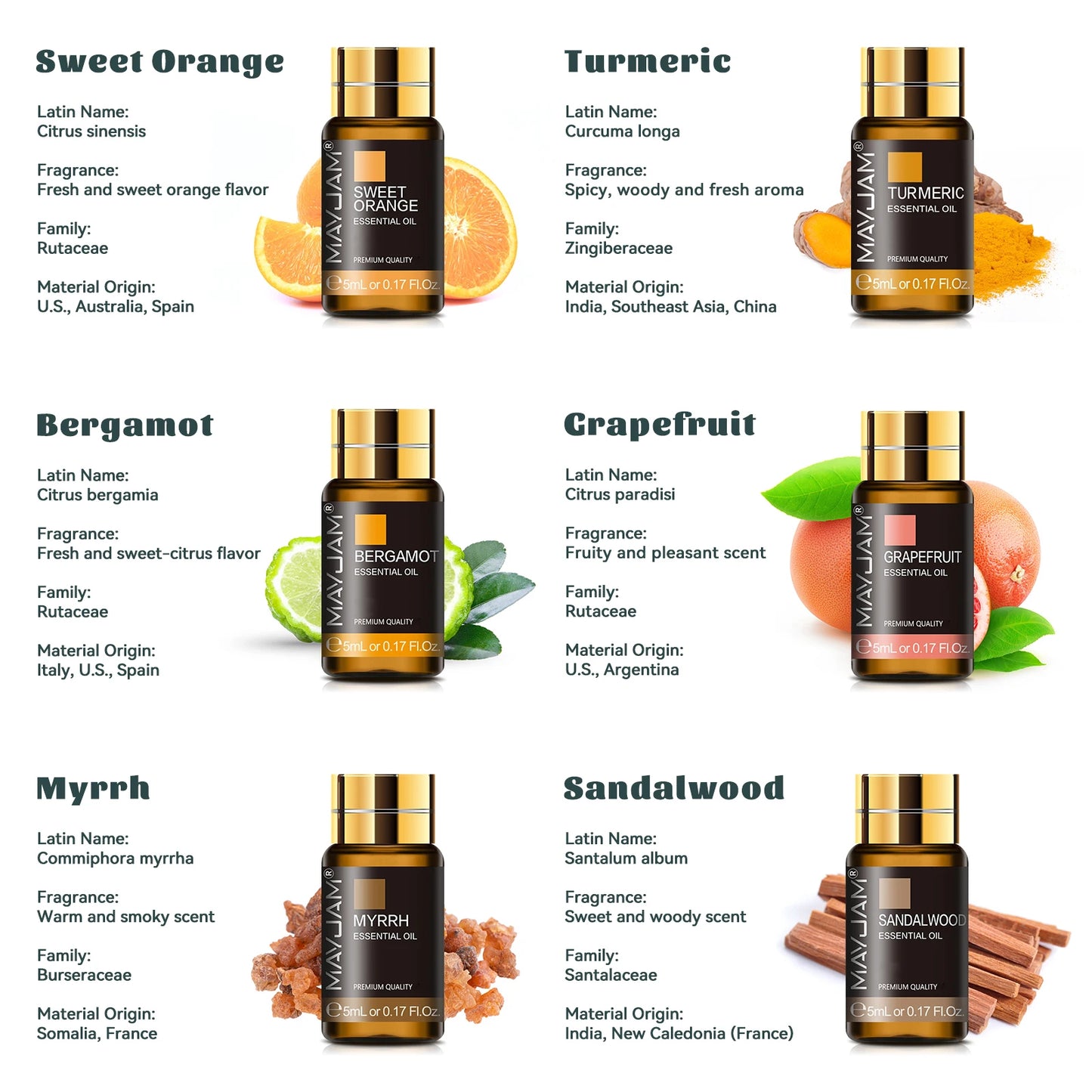 Mayjam Premium Essential Oils Collection For Aromatherapy