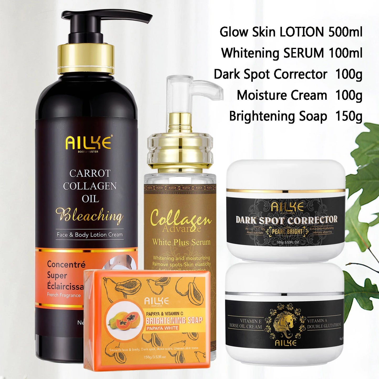 AILKE Collagen 5 in 1 Skin Care Kit Rejuvenates Face