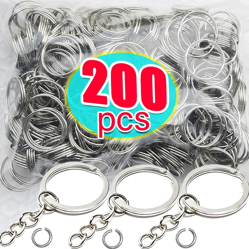 Metal Blank Key Ring DIY Keychain Split Ring For Men Women