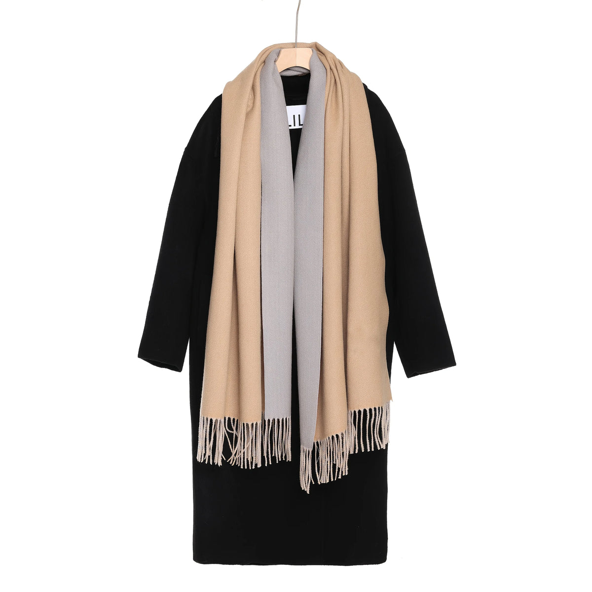 Reversible Pashmina Shawl Blanket Scarf for Warmth and Travel
