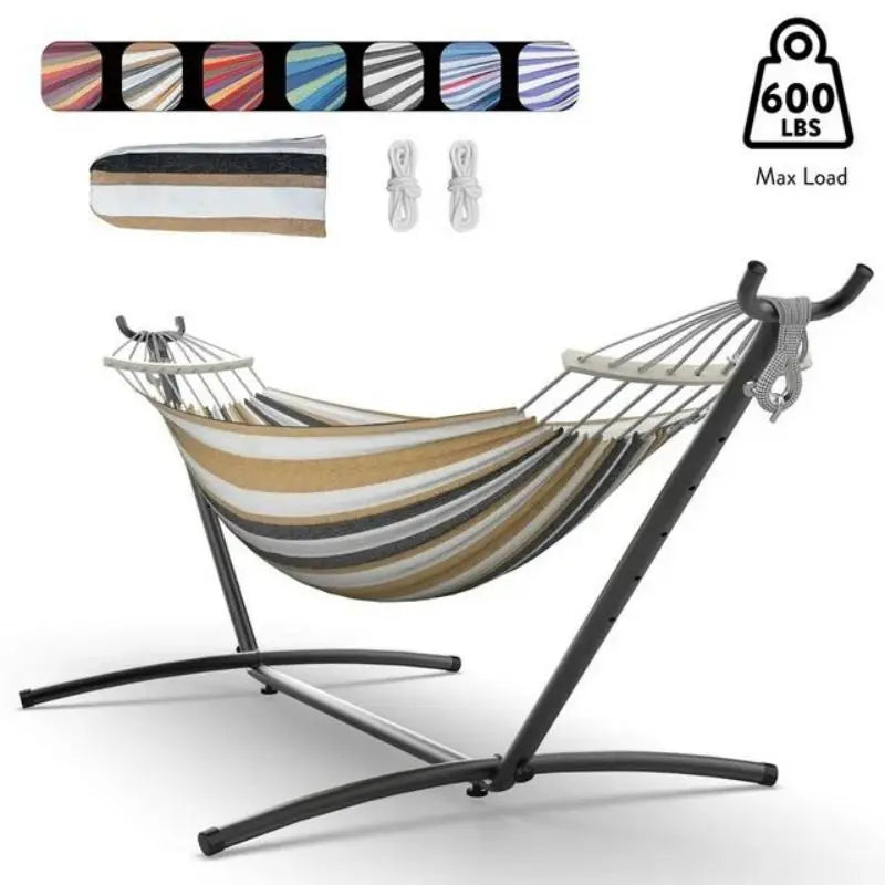 GYROOR Adjustable Stand Hammock With Storage Bag And 600lb Capacity