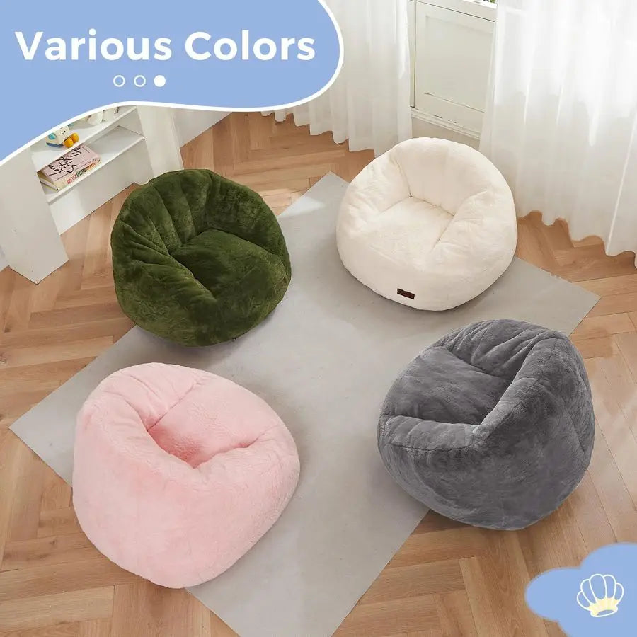 Shell Shaped Bean Bag Chair For Kids Playroom Nursery