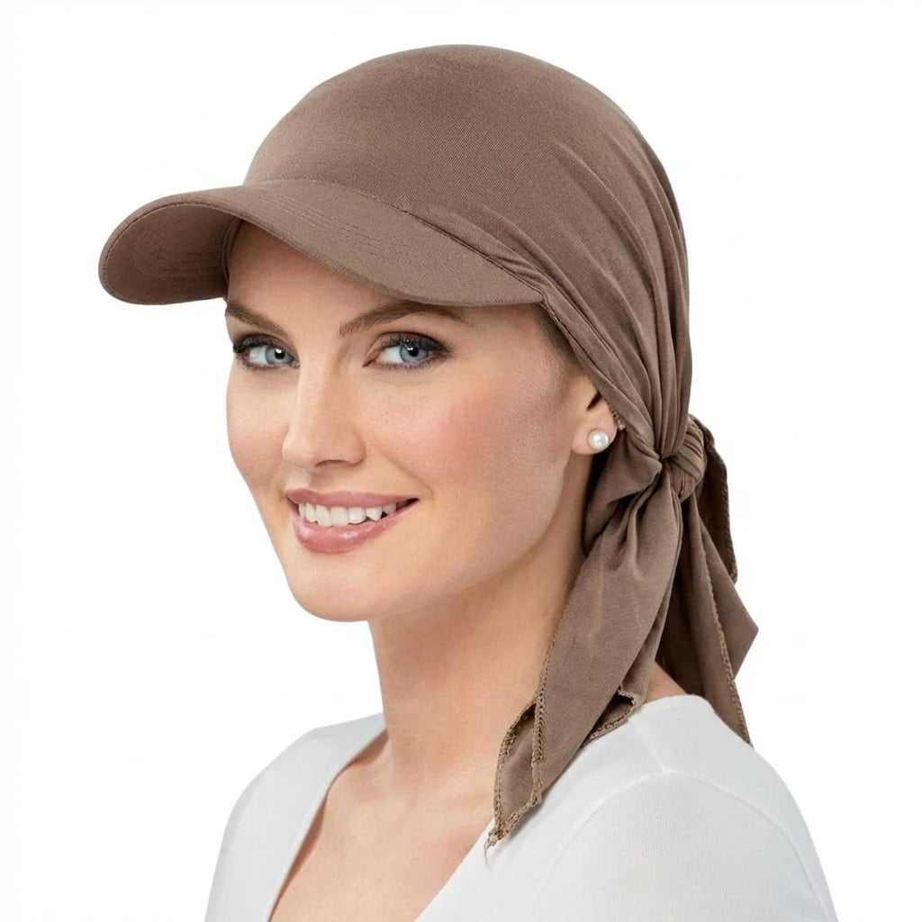 Women Turban Sun Hat With Brim Outdoor Casual Cap Style
