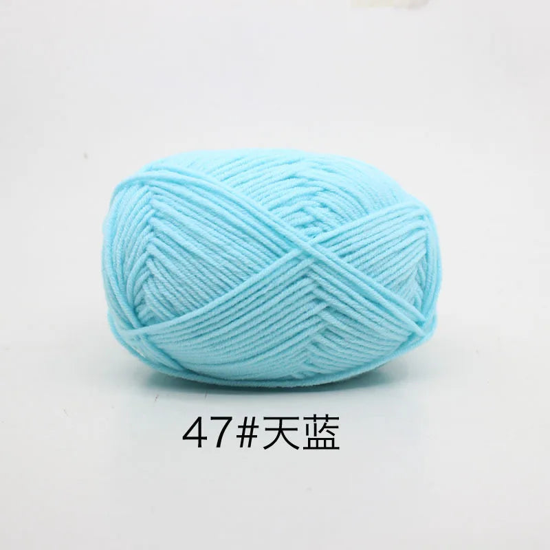 Milk Cotton 4 Ply Yarn For Crochet And Knitting Crafts