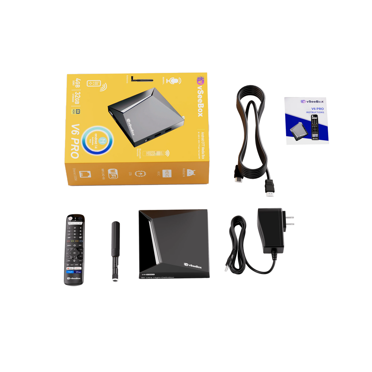 vSeeBox V6 Pro 8K Android TV Streaming Media Player