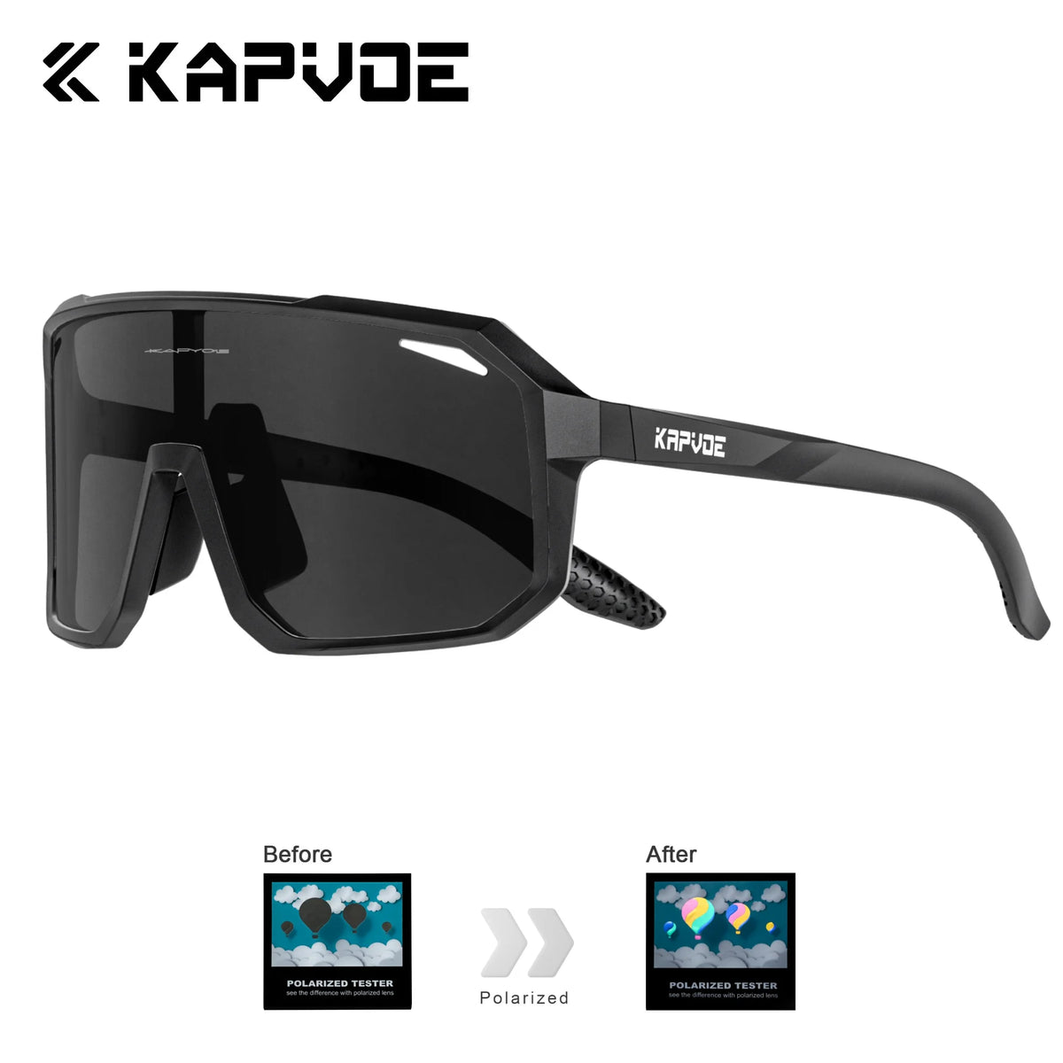 Kapvoe Polarized Cycling Sunglasses With UV400 Protection For Sports