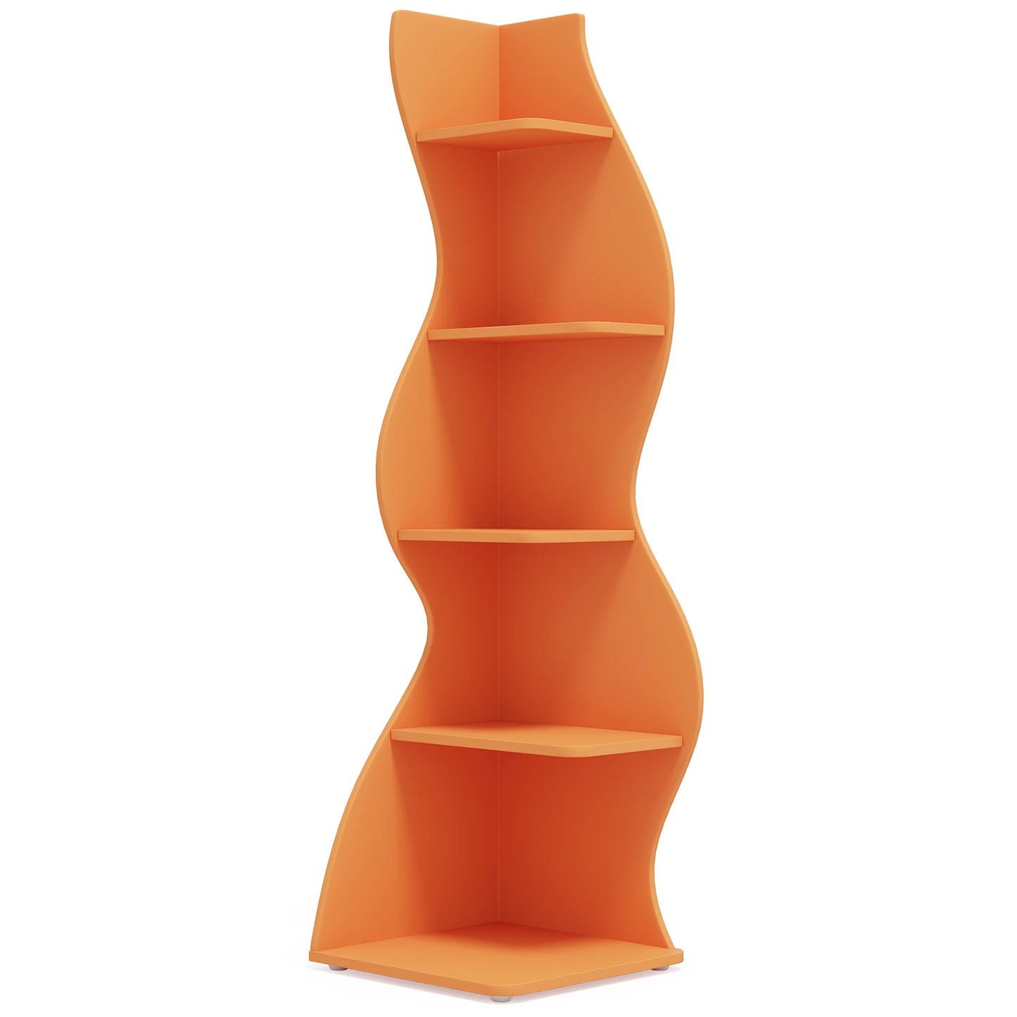 Tribesigns Modern 5 Tier Wooden Corner Storage Shelf