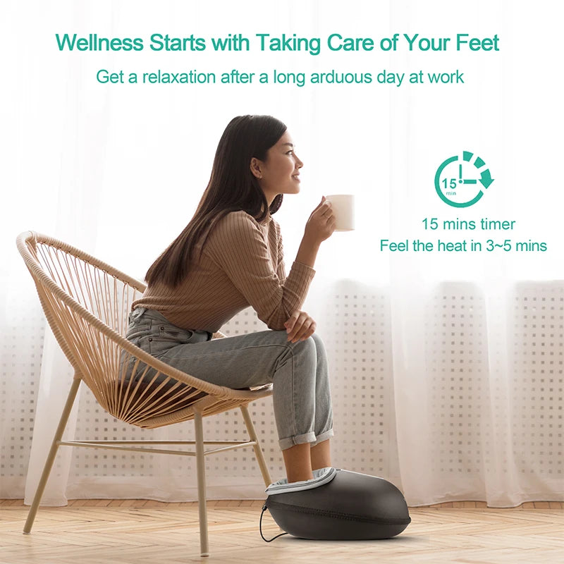 Medcursor Shiatsu Foot Massager Machine With Heat Roller For Muscle Relaxation And Pain Relief Fully Wrapped Foot Massage