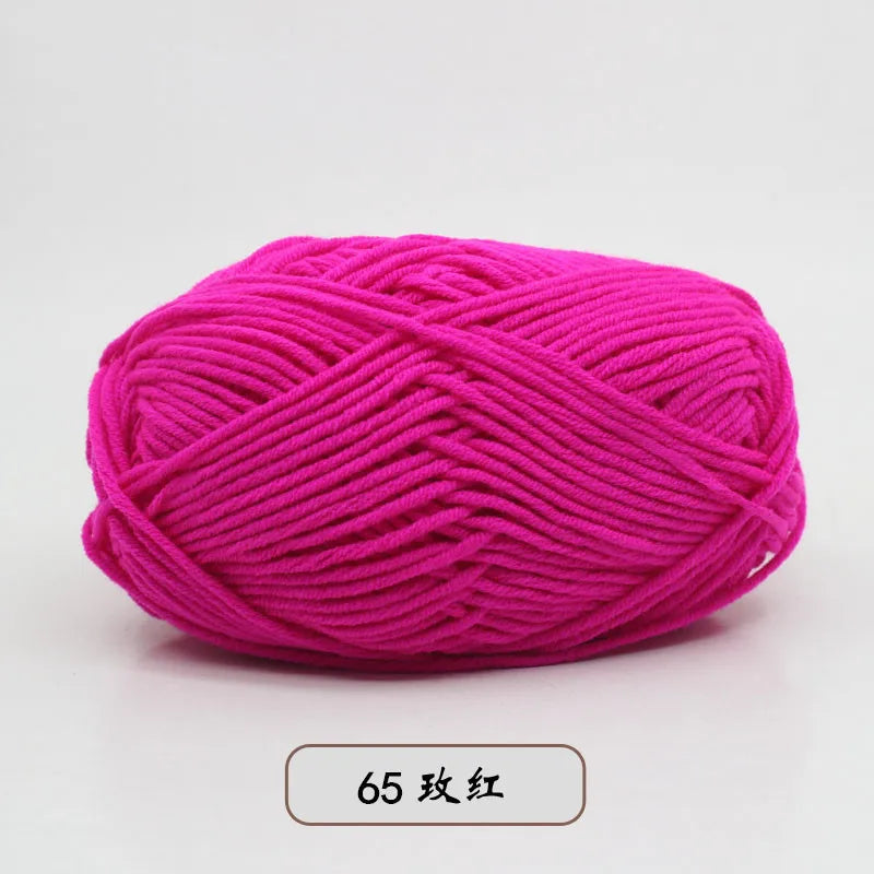 Milk Cotton 4 Ply Yarn For Crochet And Knitting Crafts