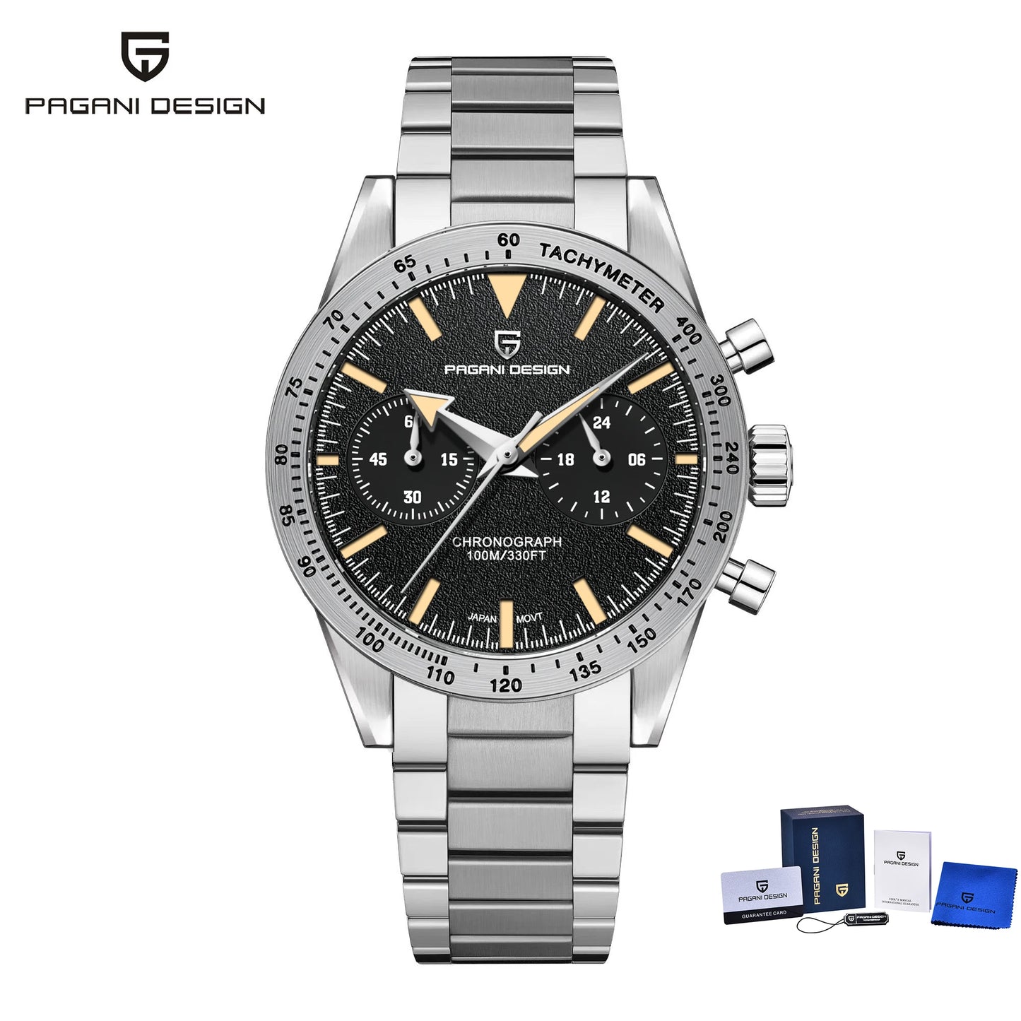 Pagani Design Retro Pilot Quartz Watch For Men Chronograph Waterproof