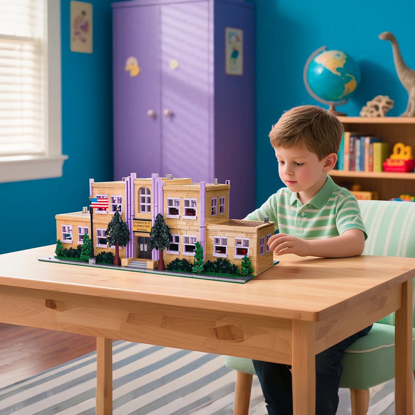 Barweer Springfield Elementary Building Blocks Modular Architecture Set For Kids