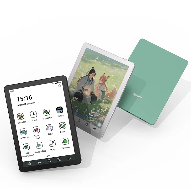 BIGME B6 Color E Ink Ereader With Front Light Android 14 OS