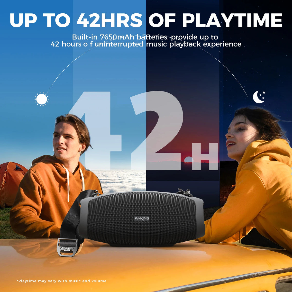 W-King X10 Waterproof Portable Bluetooth Speaker With Deep Bass